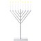 Vintiquewise Large Metal Silver Coated Hanukkah Menorah For Synagogue